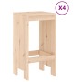 Garden table and high stools set 5 pieces solid pine wood by , Garden sets - Ref: Foro24-3157745, Price: 287,07 €, Discount: %