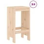 Gartentisch- und Hochhocker-Set, 5-teilig, aus massivem Kiefernholz von , Gartensets - Ref: Foro24-3157745, Preis: 283,35 €, ...