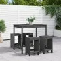 5-piece gray pine wood garden table and high stools set by , Garden sets - Ref: Foro24-3157747, Price: 334,38 €, Discount: %