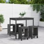 5-teiliges Set mit Gartentisch und hohen Hockern aus grauem Kiefernholz von , Gartensets - Ref: Foro24-3157747, Preis: 339,13...