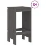 5-piece gray pine wood garden table and high stools set by , Garden sets - Ref: Foro24-3157747, Price: 334,38 €, Discount: %