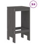 5-teiliges Set mit Gartentisch und hohen Hockern aus grauem Kiefernholz von , Gartensets - Ref: Foro24-3157747, Preis: 339,13...