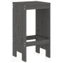 5-piece gray pine wood garden table and high stools set by , Garden sets - Ref: Foro24-3157747, Price: 339,13 €, Discount: %