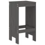 5-piece gray pine wood garden table and high stools set by , Garden sets - Ref: Foro24-3157747, Price: 334,38 €, Discount: %
