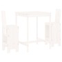 3-piece white pine wood garden table and high stools set by , Garden sets - Ref: Foro24-3157764, Price: 242,47 €, Discount: %