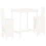 3-teiliges Set mit Gartentisch und hohen Hockern aus weißem Kiefernholz von , Gartensets - Ref: Foro24-3157764, Preis: 239,37...