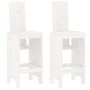 Set de mesa y taburetes altos jardín 3 pzas madera pino blanco de , Conjuntos de jardín - Ref: Foro24-3157764, Precio: 239,36...