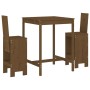 Garden table and high stools 3 pieces honey brown pine wood by , Garden sets - Ref: Foro24-3157766, Price: 242,99 €, Discount: %