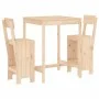 3-piece solid pine wood table and high stools set by , Garden sets - Ref: Foro24-3157793, Price: 192,89 €, Discount: %