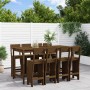 Garden table and high stools 9 pcs honey brown pine wood by , Garden sets - Ref: Foro24-3157820, Price: 705,70 €, Discount: %