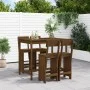 High garden table and stools 5 pieces honey brown pine wood by , Garden sets - Ref: Foro24-3157808, Price: 372,33 €, Discount: %