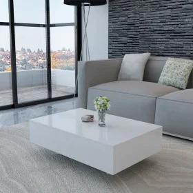 Weißer rechteckiger Couchtisch mit Glanz von vidaXL, Couchtisch - Ref: Foro24-244022, Preis: 129,78 €, Rabatt: %