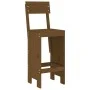 High garden table and stools 5 pieces honey brown pine wood by , Garden sets - Ref: Foro24-3157808, Price: 372,33 €, Discount: %