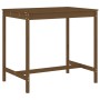 High garden table and stools 5 pieces honey brown pine wood by , Garden sets - Ref: Foro24-3157808, Price: 377,76 €, Discount: %