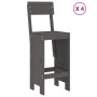 5-piece gray pine wood garden table and high stools set by , Garden sets - Ref: Foro24-3157801, Price: 357,26 €, Discount: %