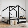 Estructura de cama para niños madera de pino negro 80x160 cm