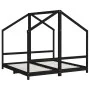 Estructura de cama para niños madera de pino negro 80x160 cm de , Cunas y camas para niños - Ref: Foro24-3200597, Precio: 239...