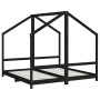 Kinderbettgestell aus schwarzem Kiefernholz, 80 x 160 cm von , Kinderbetten und Betten für Kinder - Ref: Foro24-3200597, Prei...