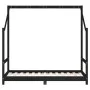 Estructura de cama para niños madera de pino negro 80x160 cm de , Cunas y camas para niños - Ref: Foro24-3200597, Precio: 239...