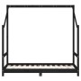 Kinderbettgestell aus schwarzem Kiefernholz, 80 x 160 cm von , Kinderbetten und Betten für Kinder - Ref: Foro24-3200597, Prei...