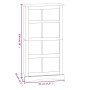Estantería 4 niveles Corona Range de pino mexicano 81x29x150 cm de vidaXL, Librerías y estanterías - Ref: Foro24-243743, Prec...