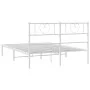 White metal bed frame with headboard 160x200 cm by , Beds and slatted bases - Ref: Foro24-355515, Price: 101,72 €, Discount: %