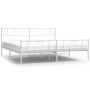 Metallbettgestell mit Kopf- und Fußteil weiß 193x203 cm von , Betten und Lattenroste - Ref: Foro24-355536, Preis: 131,82 €, R...