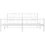 Metallbettgestell mit Kopf- und Fußteil weiß 193x203 cm von , Betten und Lattenroste - Ref: Foro24-355536, Preis: 131,82 €, R...