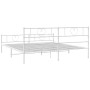Metallbettgestell mit Kopf- und Fußteil weiß 193x203 cm von , Betten und Lattenroste - Ref: Foro24-355536, Preis: 131,82 €, R...