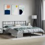 Bed frame with black metal headboard 180x200 cm by , Beds and slatted bases - Ref: Foro24-355467, Price: 109,06 €, Discount: %