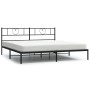 Bed frame with black metal headboard 180x200 cm by , Beds and slatted bases - Ref: Foro24-355467, Price: 109,06 €, Discount: %