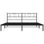 Bed frame with black metal headboard 180x200 cm by , Beds and slatted bases - Ref: Foro24-355467, Price: 109,06 €, Discount: %