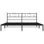 Bettgestell mit schwarzem Metallkopfteil 180x200 cm von , Betten und Lattenroste - Ref: Foro24-355467, Preis: 106,53 €, Rabat...