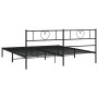 Bed frame with black metal headboard 180x200 cm by , Beds and slatted bases - Ref: Foro24-355467, Price: 109,06 €, Discount: %