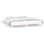 Bettgestell mit LED-Massivholz weiß 160x200 cm von , Betten und Lattenroste - Ref: Foro24-820617, Preis: 126,38 €, Rabatt: %