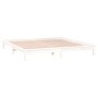 Bettgestell mit LED-Massivholz weiß 160x200 cm von , Betten und Lattenroste - Ref: Foro24-820617, Preis: 126,38 €, Rabatt: %