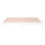 Bettgestell mit LED-Massivholz weiß 160x200 cm von , Betten und Lattenroste - Ref: Foro24-820617, Preis: 126,38 €, Rabatt: %