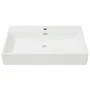 Ceramic washbasin with tap hole 76x42.5x14.5 cm white by vidaXL, Sinks - Ref: Foro24-142348, Price: 159,45 €, Discount: %