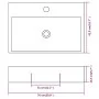 Lavabo con orificio para grifo cerámica 76x42,5x14,5 cm blanco de vidaXL, Lavabos - Ref: Foro24-142348, Precio: 159,59 €, Des...