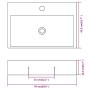 Lavabo con orificio para grifo cerámica 76x42,5x14,5 cm blanco de vidaXL, Lavabos - Ref: Foro24-142348, Precio: 199,20 €, Des...