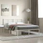 White metal bed frame with headboard 140x200 cm by , Beds and slatted bases - Ref: Foro24-372229, Price: 90,53 €, Discount: %