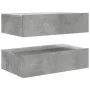 Mueble de TV con luces LED 2 uds gris hormigón 60x35x15,5 cm de , Muebles TV - Ref: Foro24-842893, Precio: 69,14 €, Descuento: %