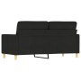Sofá de 2 plazas de tela negro 140 cm de , Sofás - Ref: Foro24-359239, Precio: 214,44 €, Descuento: %