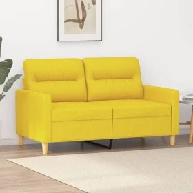 2 seater sofa in light yellow fabric 120 cm by , Sofas - Ref: Foro24-359232, Price: 184,46 €, Discount: %