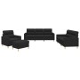 Sofa set with cushions 4 pieces black fabric by , Sofas - Ref: Foro24-3201548, Price: 660,78 €, Discount: %