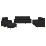 Sofa set with cushions 4 pieces black fabric by , Sofas - Ref: Foro24-3201548, Price: 628,44 €, Discount: %