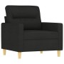 Sofa set with cushions 4 pieces black fabric by , Sofas - Ref: Foro24-3201548, Price: 660,78 €, Discount: %
