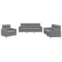 Sofagarnitur mit Kissen 3-teilig aus hellgrauem Stoff von , Sofas - Ref: Foro24-3201536, Preis: 592,66 €, Rabatt: %
