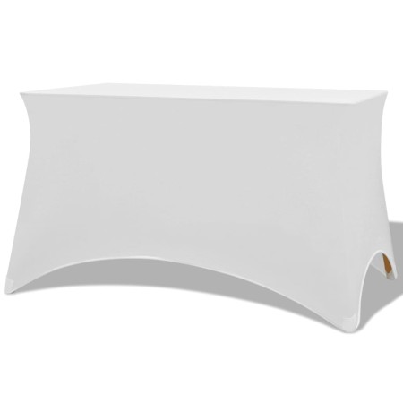 Elastische Tischdecke 2 Stück 243x76x74 cm weiß von vidaXL, Abdeckungen - Ref: Foro24-132035, Preis: 31,39 €, Rabatt: %