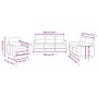 Sofagarnitur mit Kissen 3-teilig aus hellgrauem Stoff von , Sofas - Ref: Foro24-3201536, Preis: 592,66 €, Rabatt: %
